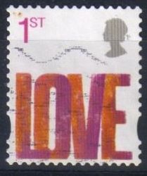 2008 GB - SG2693 Love Self-Adhesive from SA2 Booklet Used